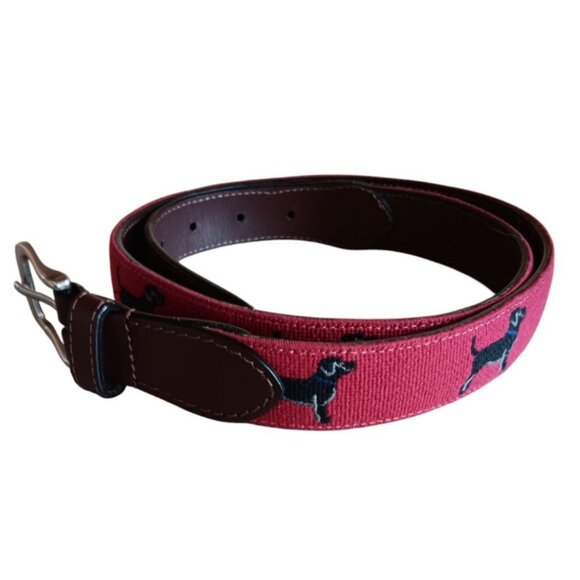 Womens Labrador Retriever Dog Red Belt Genuine Leather 36\